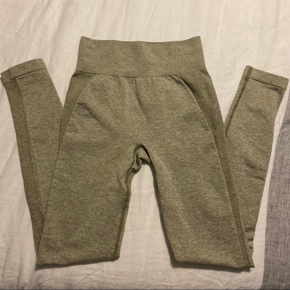 Gymshark high waisted flex leggings khaki/taupe
